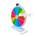 Prize Wheel - Spinning Fortune Wheel (12 Sections, Used on a Table, Colorful, 51 cm) Writable-Erasable Carnival, Event and Prize Game