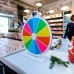 Prize Wheel - Spinning Fortune Wheel (12 Sections, Used on a Table, Colorful, 51 cm) Writable-Erasable Carnival, Event and Prize Game
