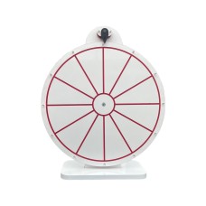 Prize Wheel - Spinning Wheel of Fortune (12 Sections, Used on a Table, 51 cm) Writable-Erasable Carnival, Event and Prize Game