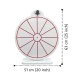 Prize Wheel - Spinning Wheel of Fortune (12 Sections, Used on a Table, 51 cm) Writable-Erasable Carnival, Event and Prize Game
