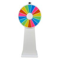 Prize Wheel - Spinning Wheel of Fortune, (18 Sections, Floor Standing, Colorful, 68cm) Writable-Erasable Carnival, Event and Prize Game