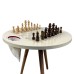 Sleek and Stylish Chess Table, chessboard, parents gift, chess set with chess pieces, Chess Table with Piece Storage